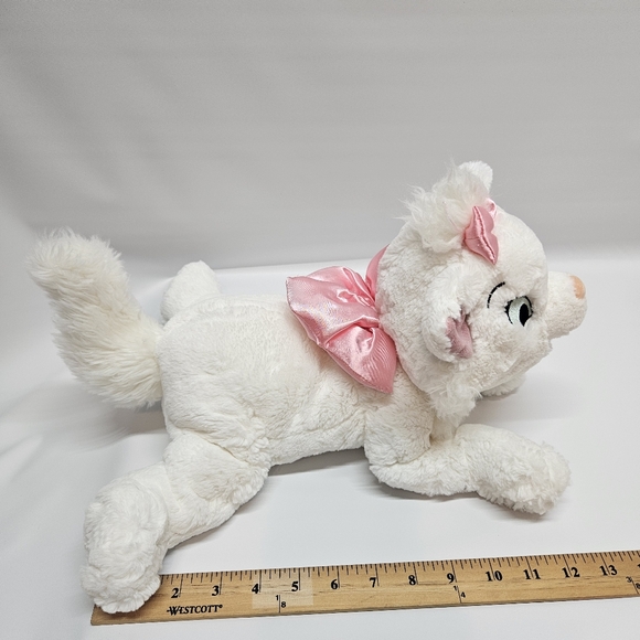 Disney Parks Aristocats Marie Plush White Kitty Cat Pink Bow Stuffed Animal - Picture 5 of 10